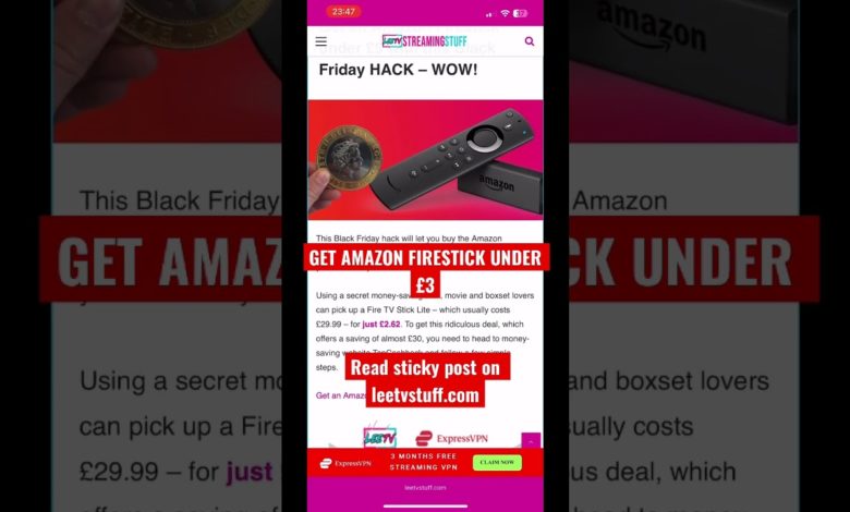 Get Amazon Firestick under £3 with this Black Friday Hack😱