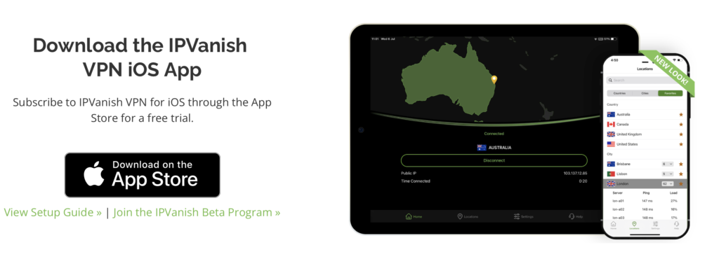 IPVanish iOS 7 day trial